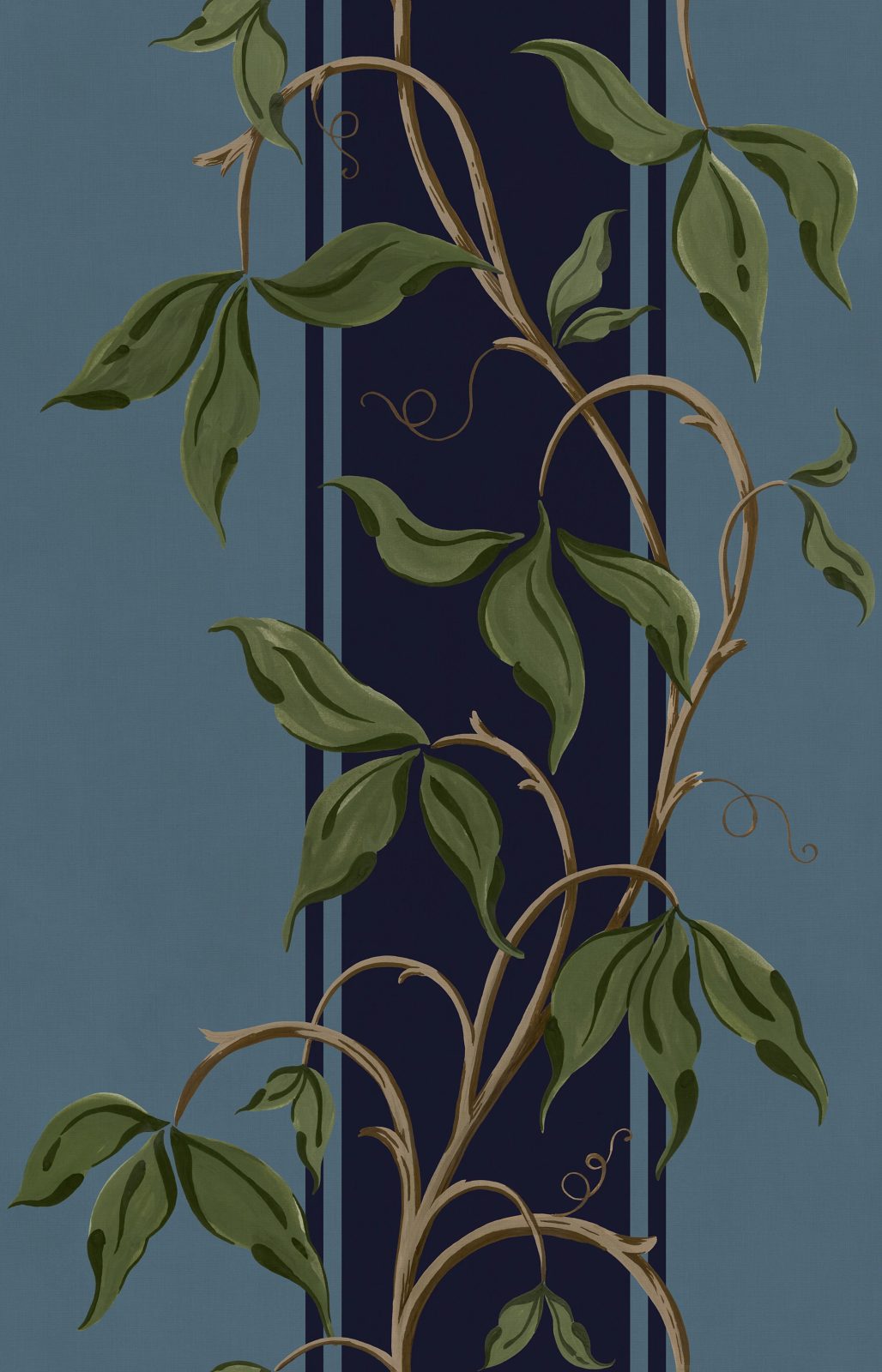 Garden Stripe, Blue, Rebel Walls