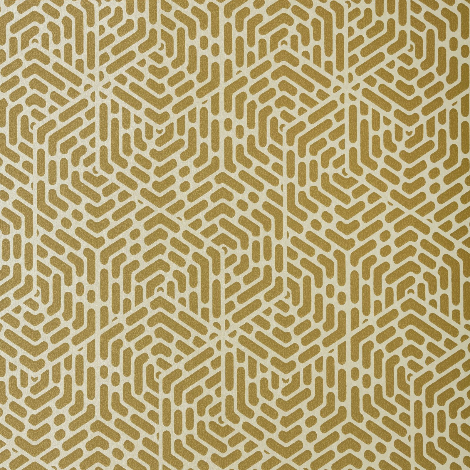 Willow, Honey Yellow Luxury Geometric, 1838 Wallcoverings, 5.3mp / rola
