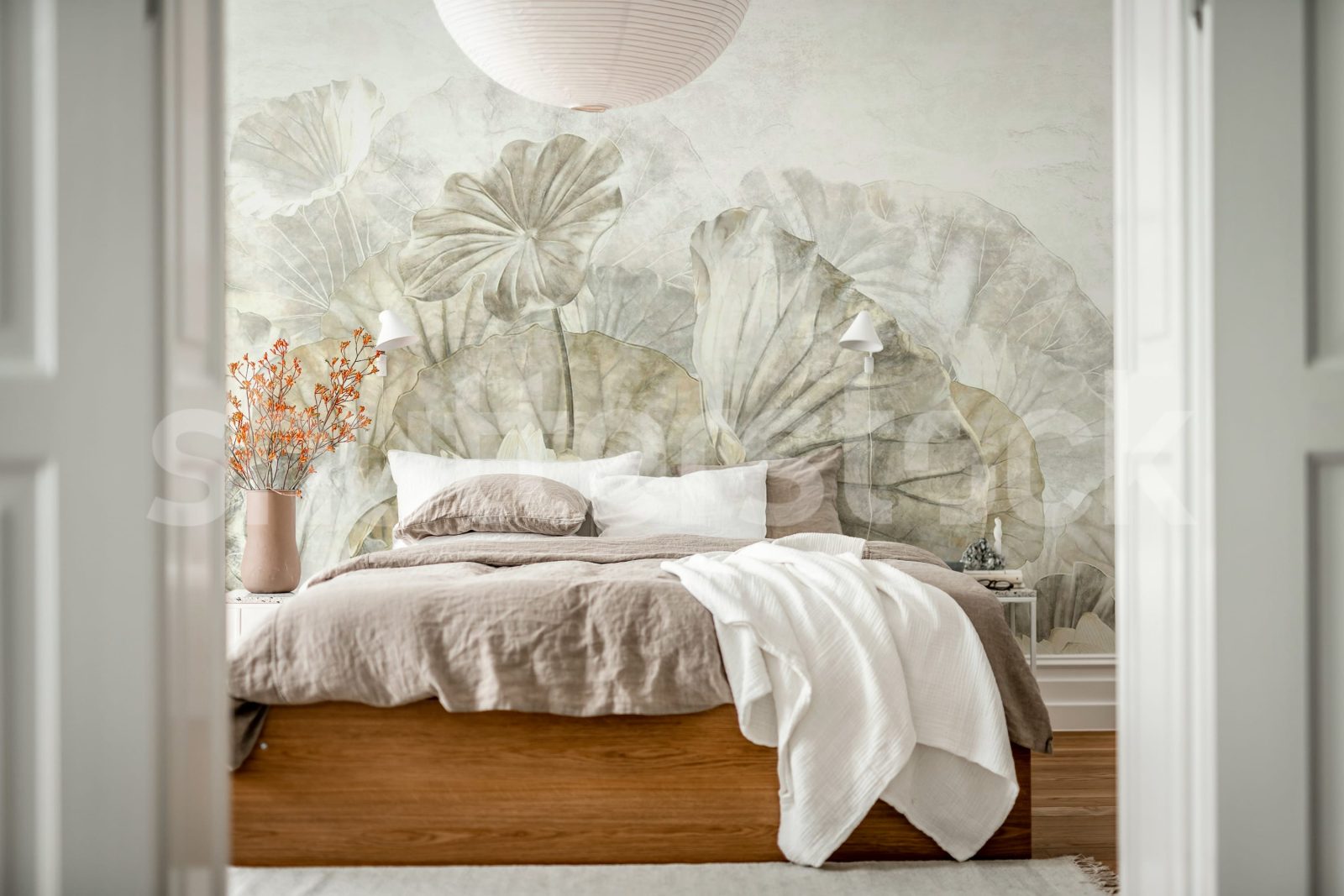 Lotus Leafs, Beige, Rebel Walls 2