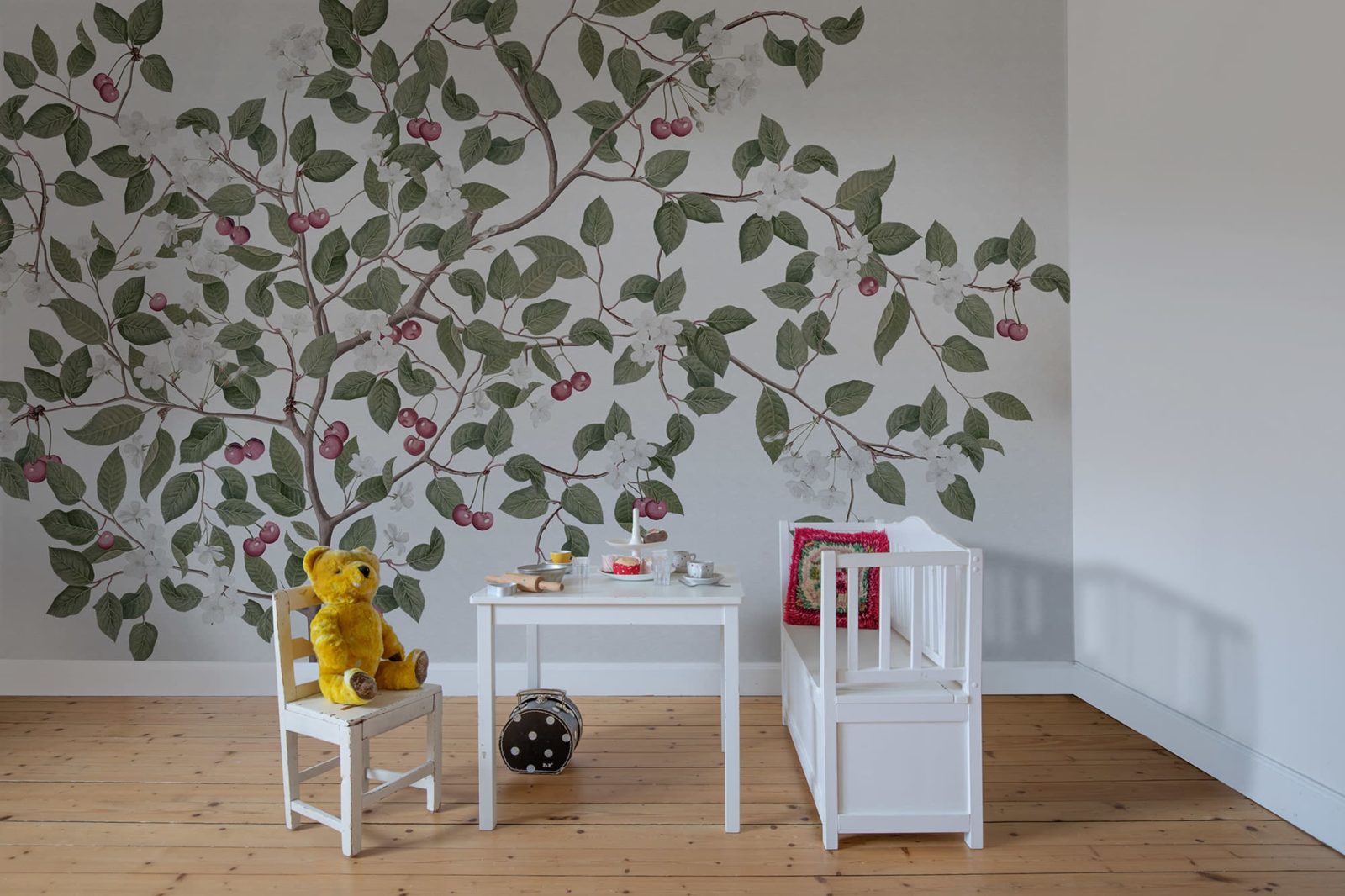 Cherries, White, Rebel Walls 3