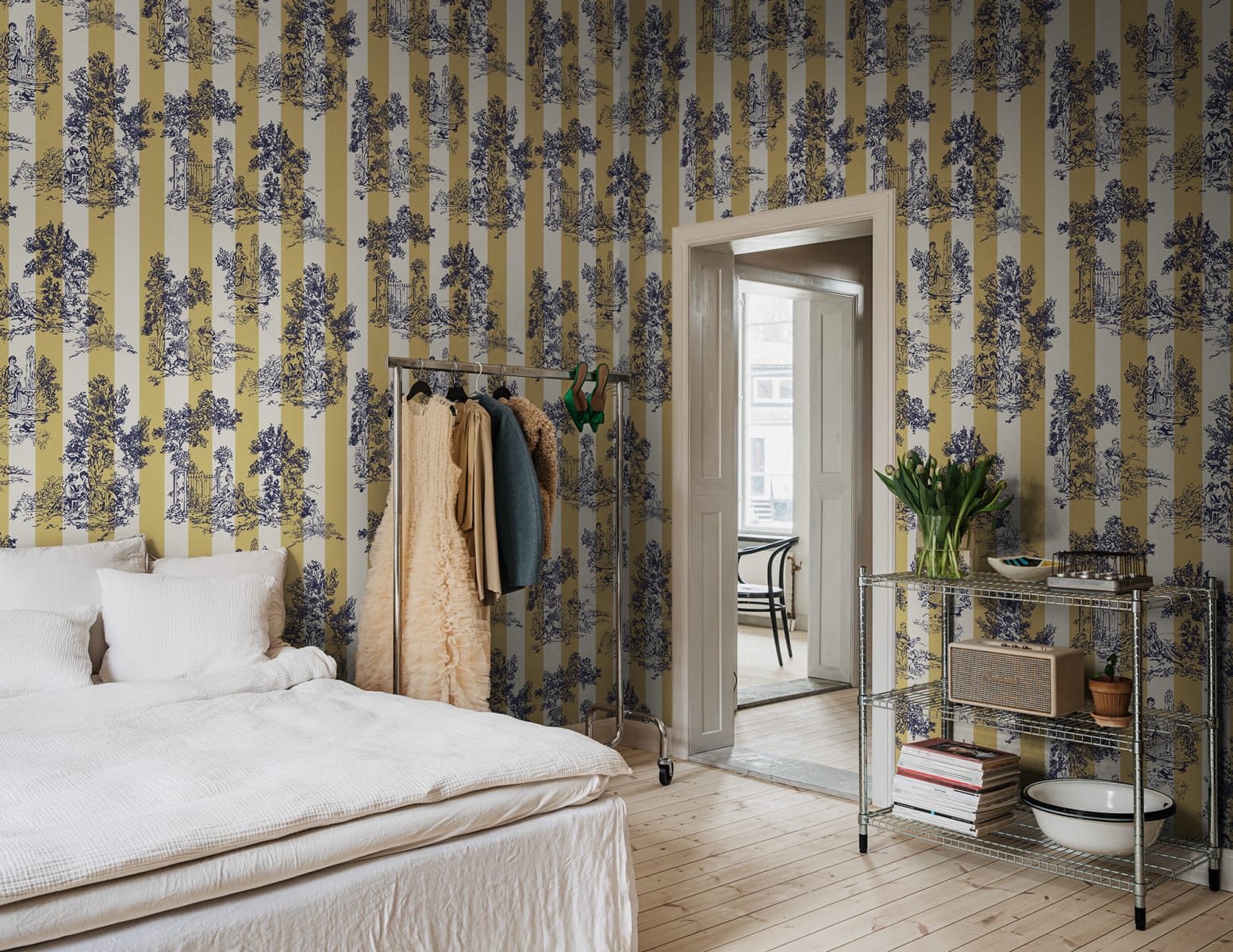 Happy Toile, Mustard, Rebel Walls 2