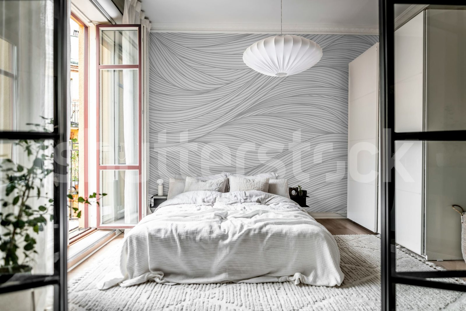 Flow Lines, Gray, Rebel Walls 3