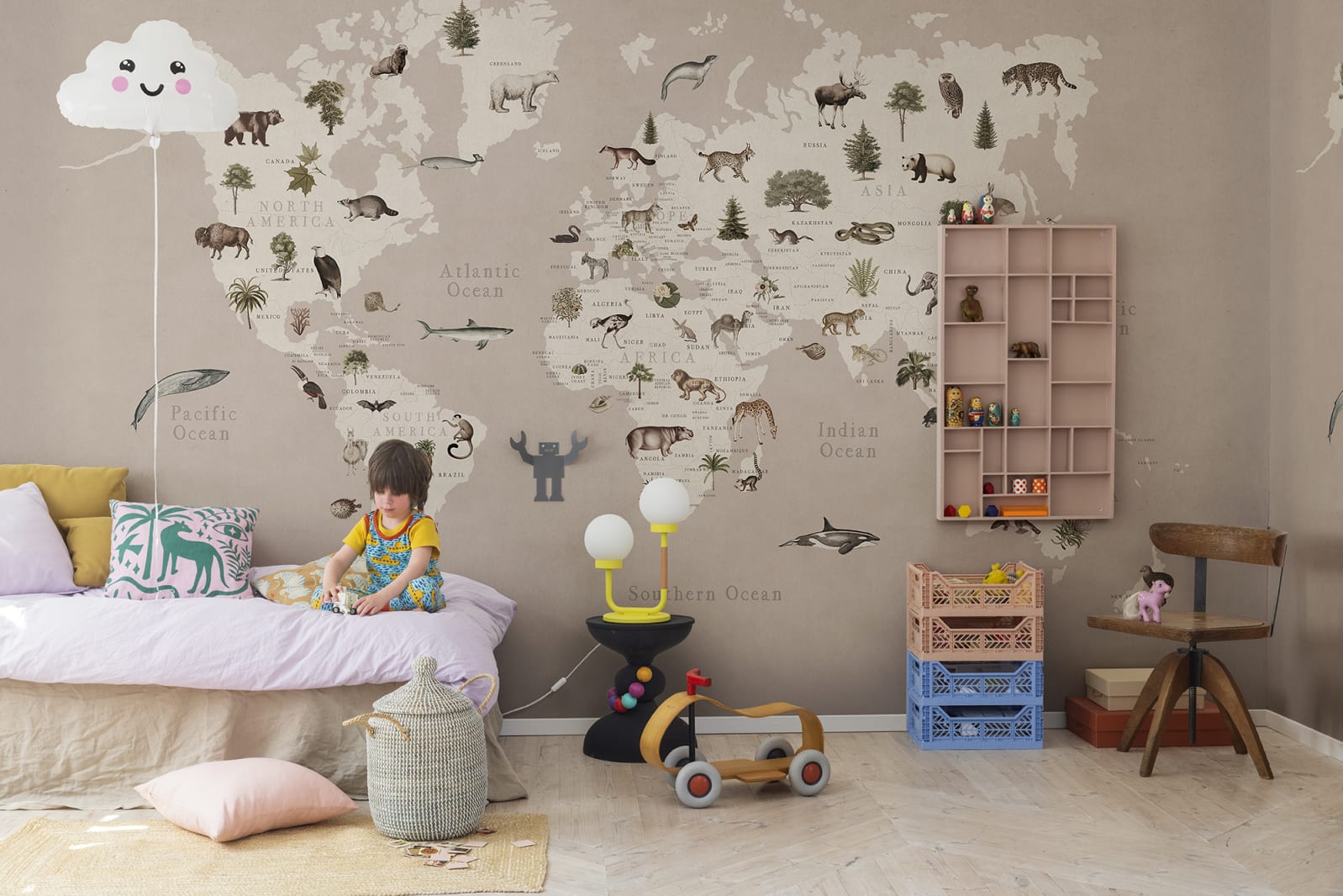 Animal World, Pastel Pink, Rebel Walls 2