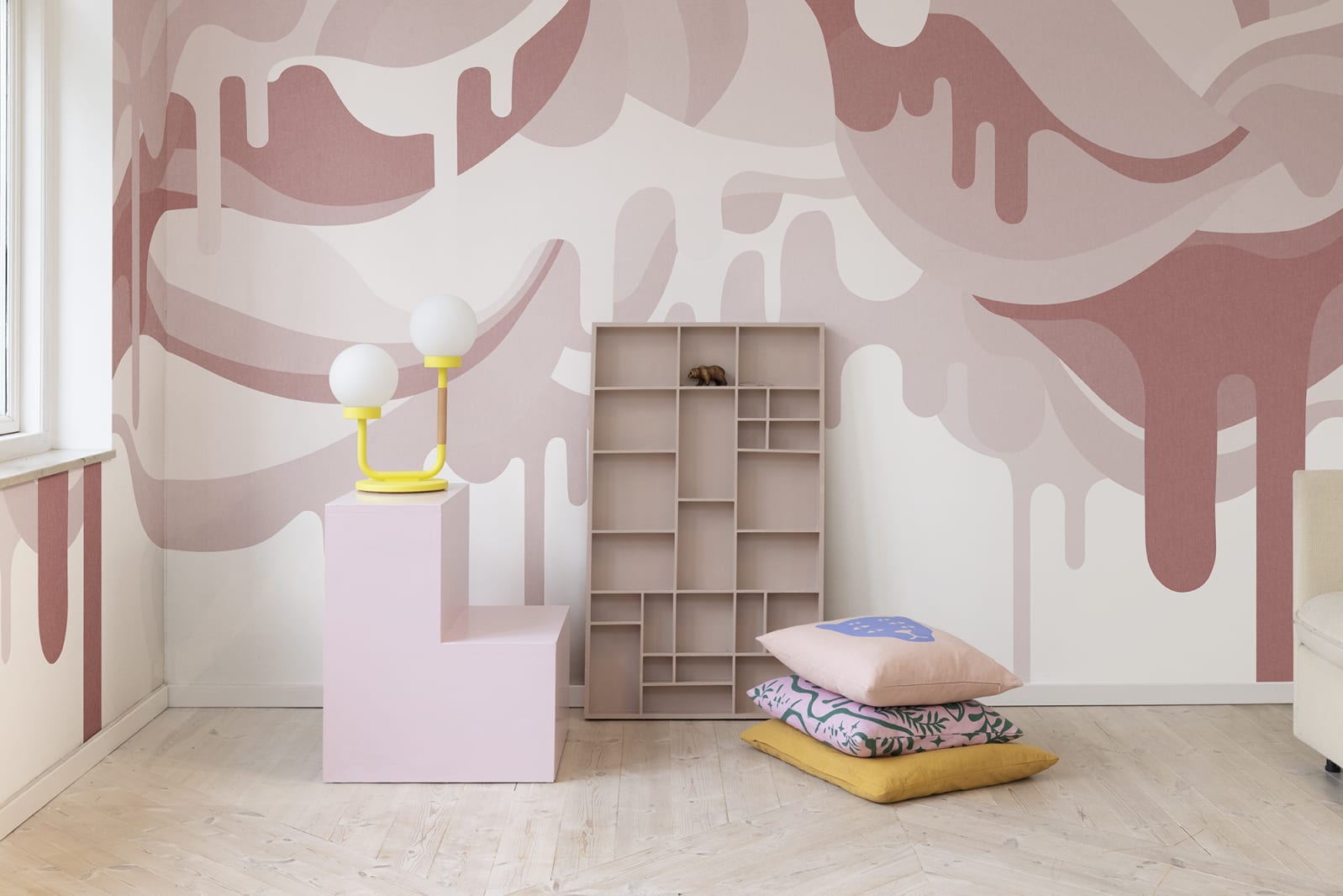 Dripping Ice Cream, Pink, Rebel Walls 2
