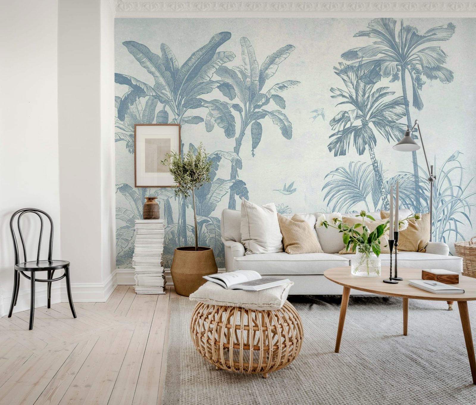 Misty Jungle, Light Blue, Rebel Walls 2