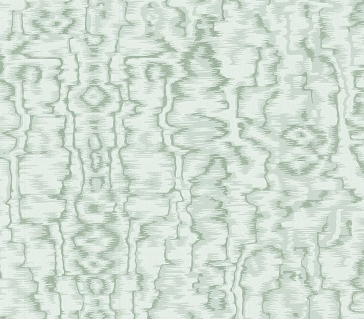 Avington, Duck Egg Blue Luxury Moire, 1838 Wallcoverings, 5.3mp / rola