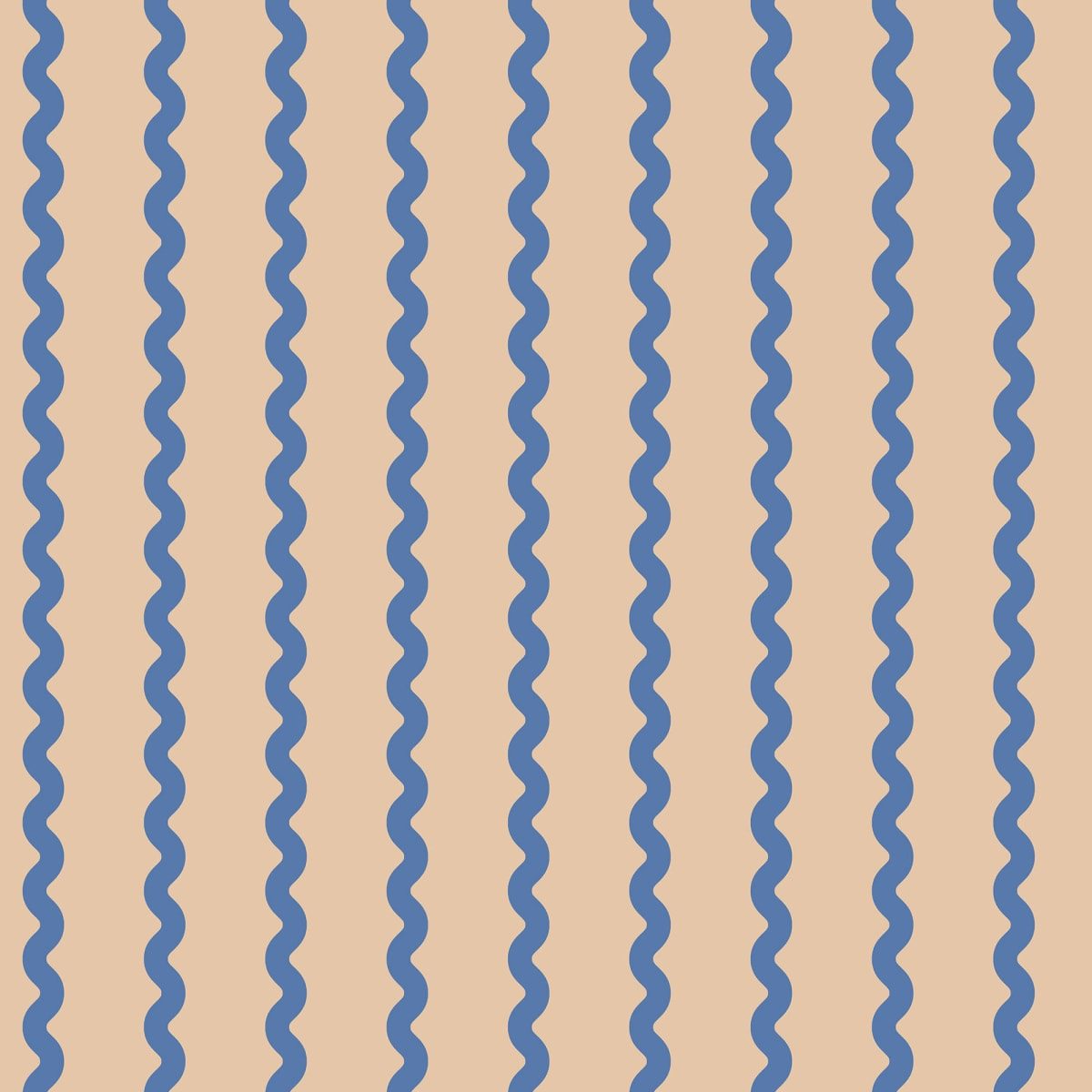 Wobbly Stripe, Blue, Rebel Walls