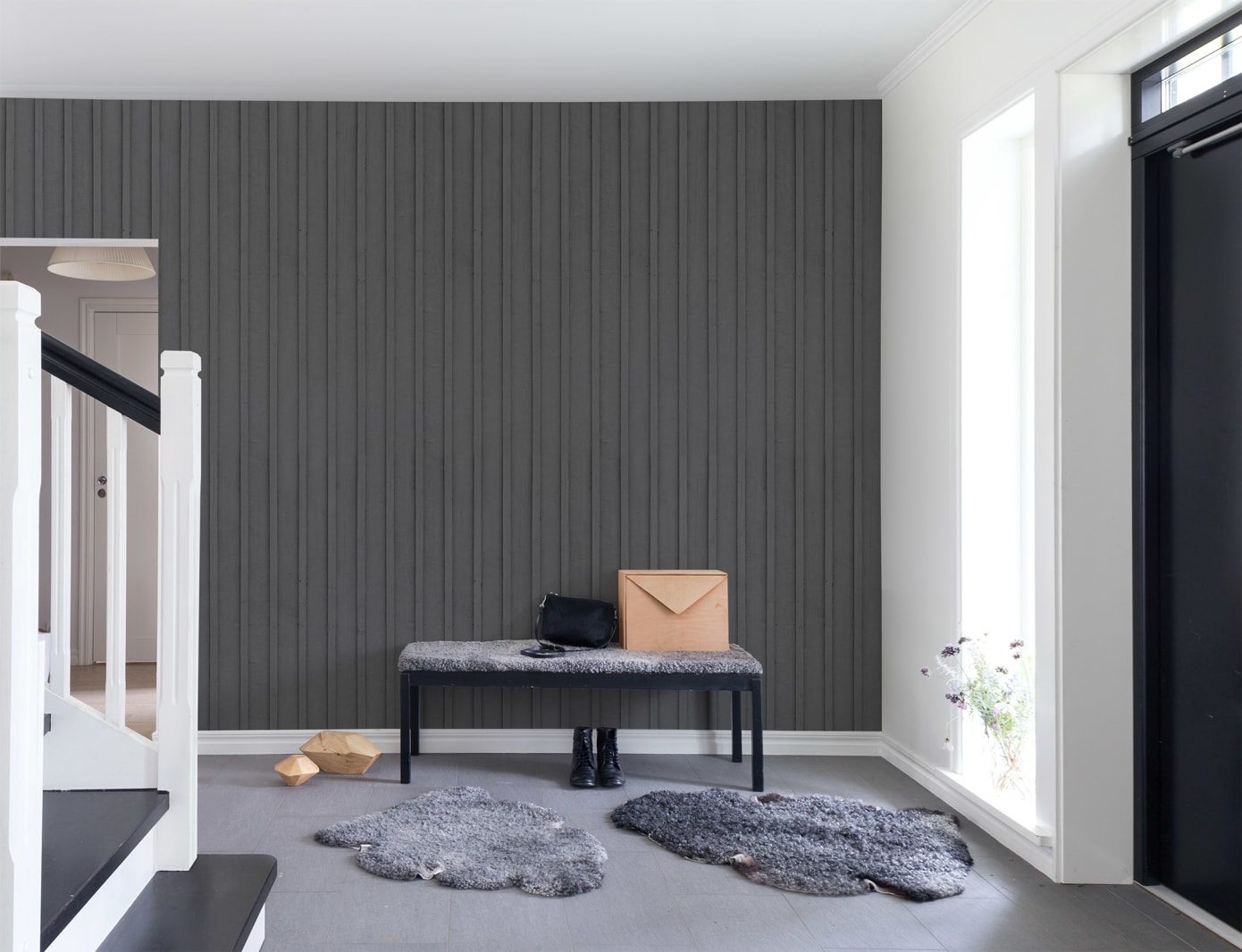 Swedish Cottage, Grey, Rebel Walls 2