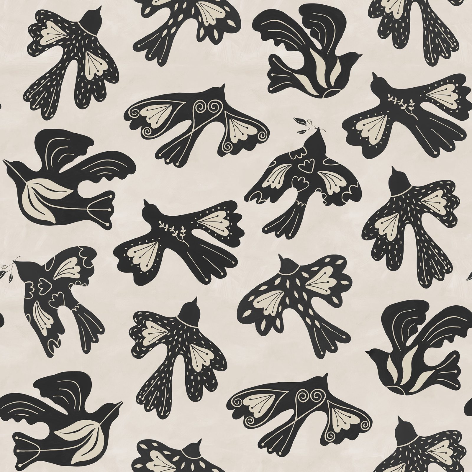 Dancing Wings, Black & White, Rebel Walls