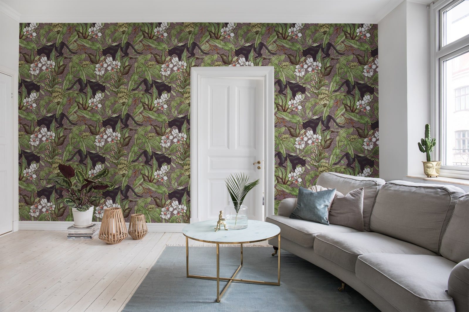 Alluring Panthers, Pink, Rebel Walls 2