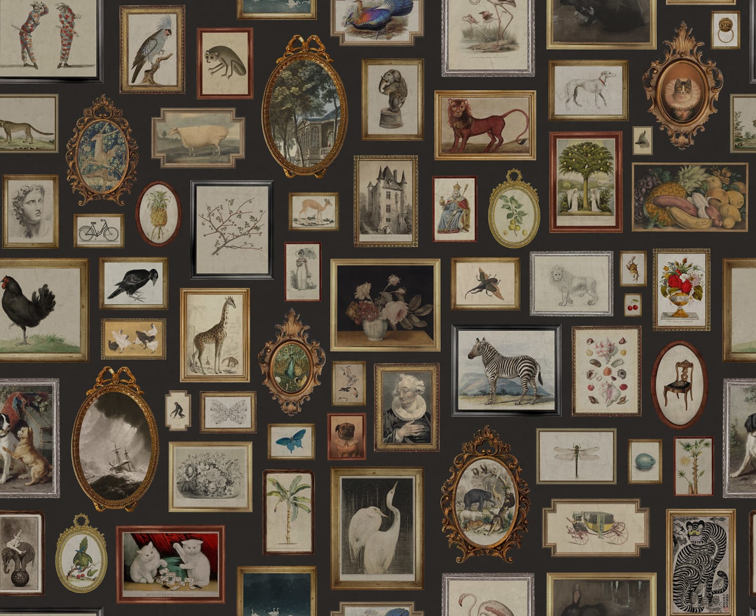 Vintage Frames, Black, Rebel Walls