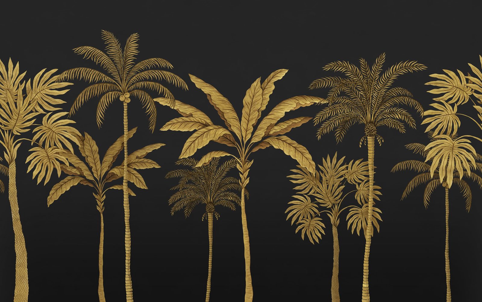 Golden Palms, Black, Rebel Walls