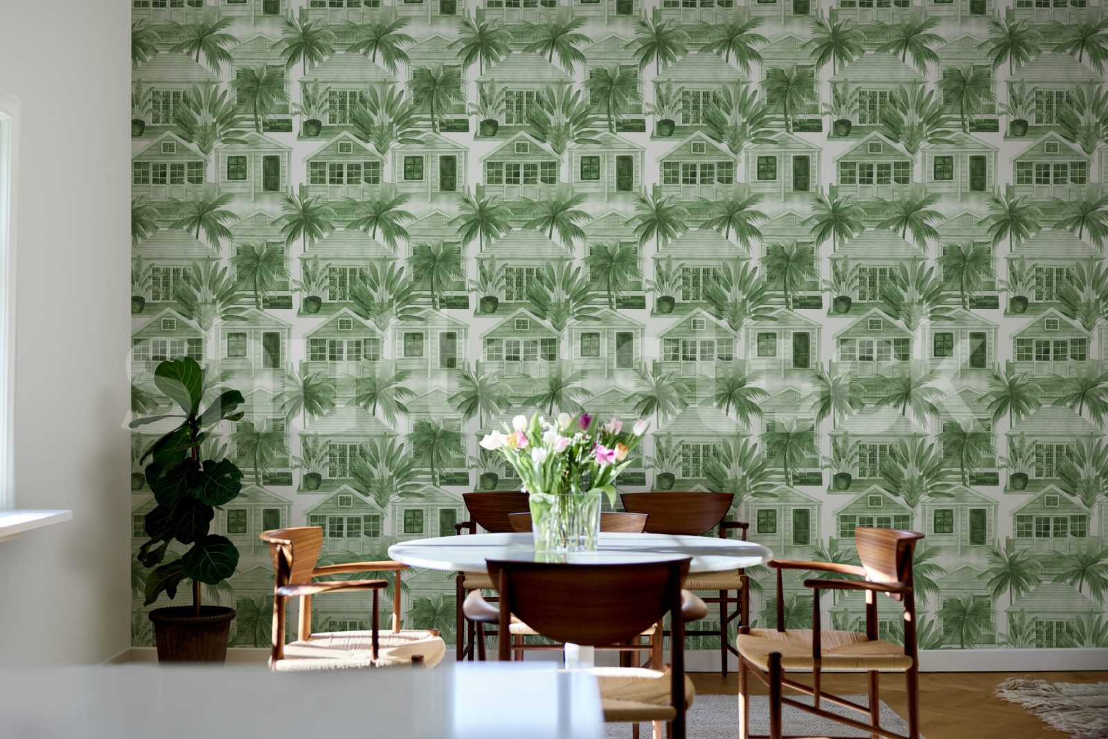 Palm Residence, Green, Rebel Walls 3