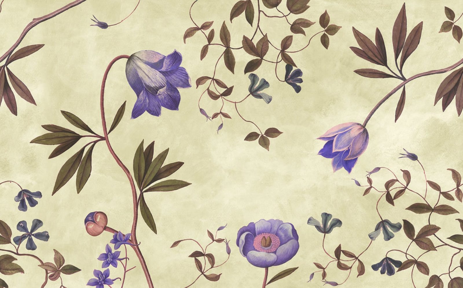 Romantic Garden, Lilac, Rebel Walls