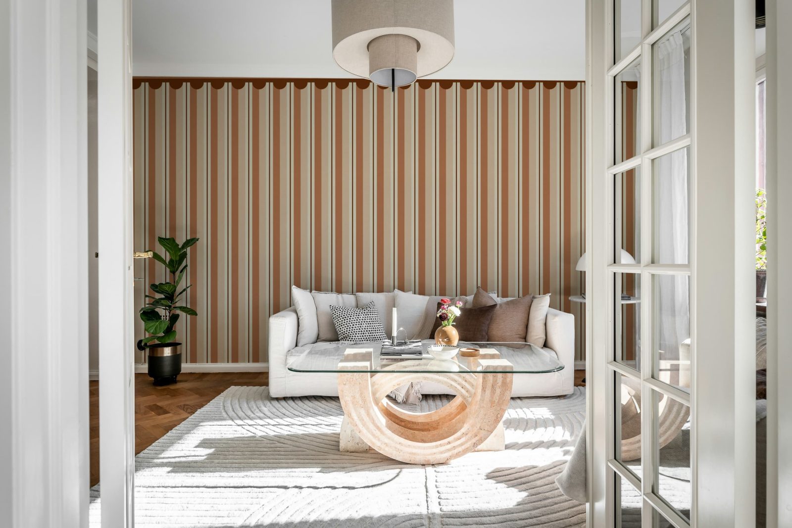 Border Stripe, Brown, Rebel Walls 3