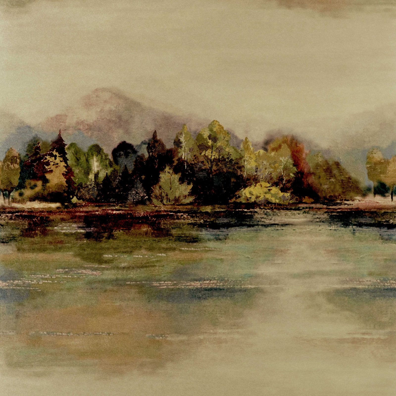 Lakeside, Autumn Gold Luxury Landscape, 1838 Wallcoverings, 5.3mp / rola