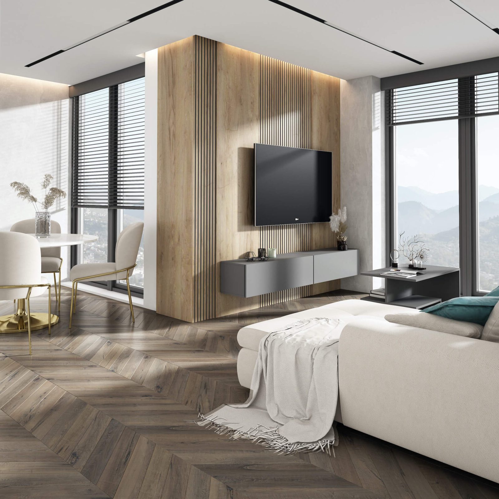 Riflaj decorativ 3D Olmo, Oak Craft, 270x12.2cm, Lamelio 2