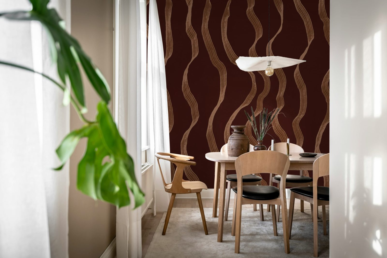 Ribbon Stripe, Burgundy, Rebel Walls 2