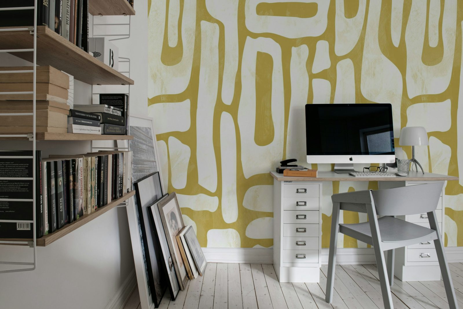 Aesthetic Shapes, Yellow, Rebel Walls 3