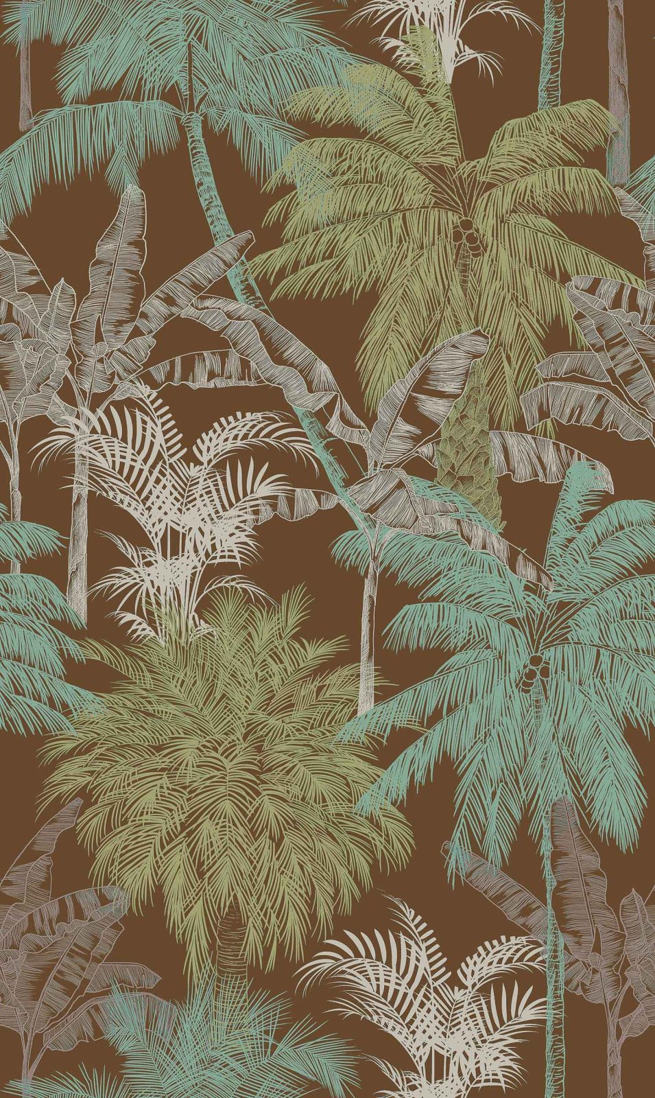 Palms, Chocolate, Coordonne, 5mp / rola