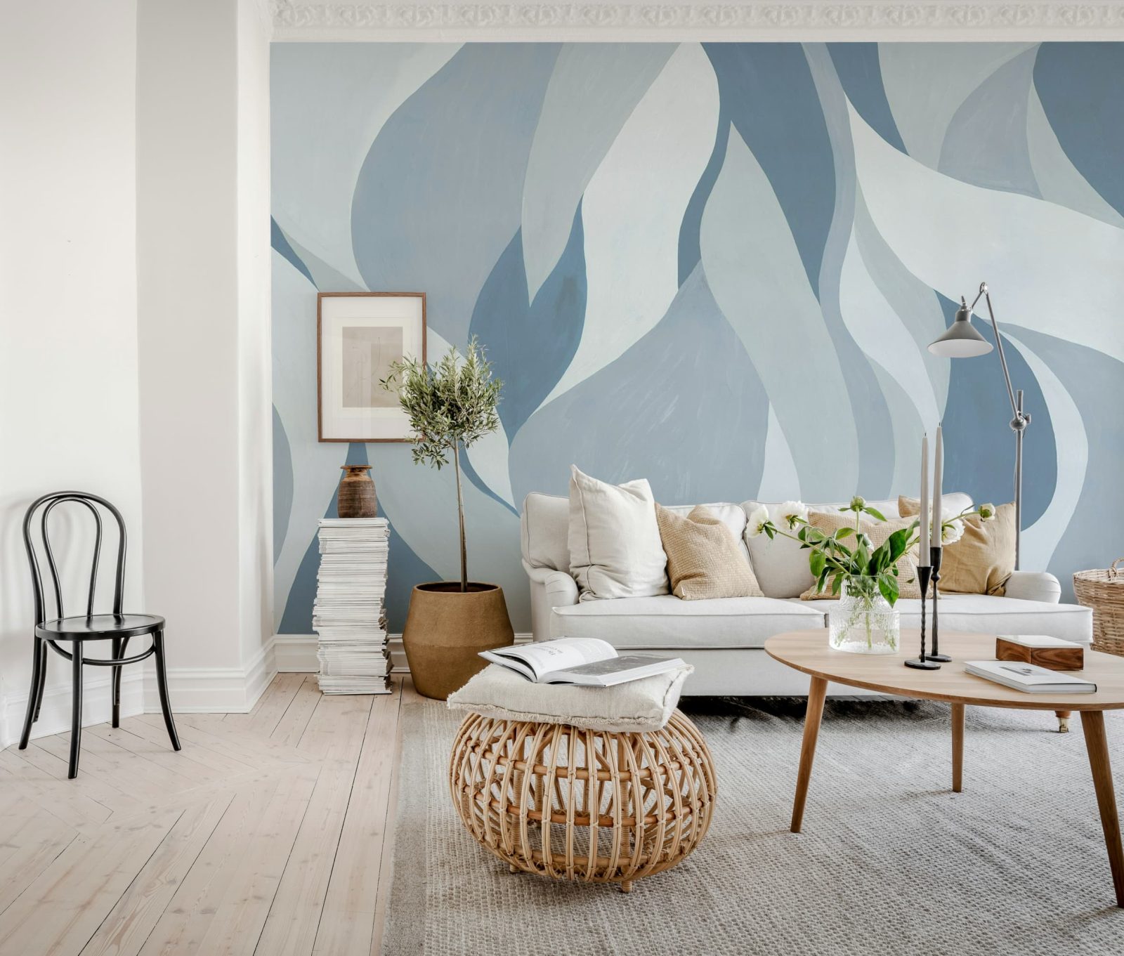 Velvet Flames, Blue, Rebel Walls 3