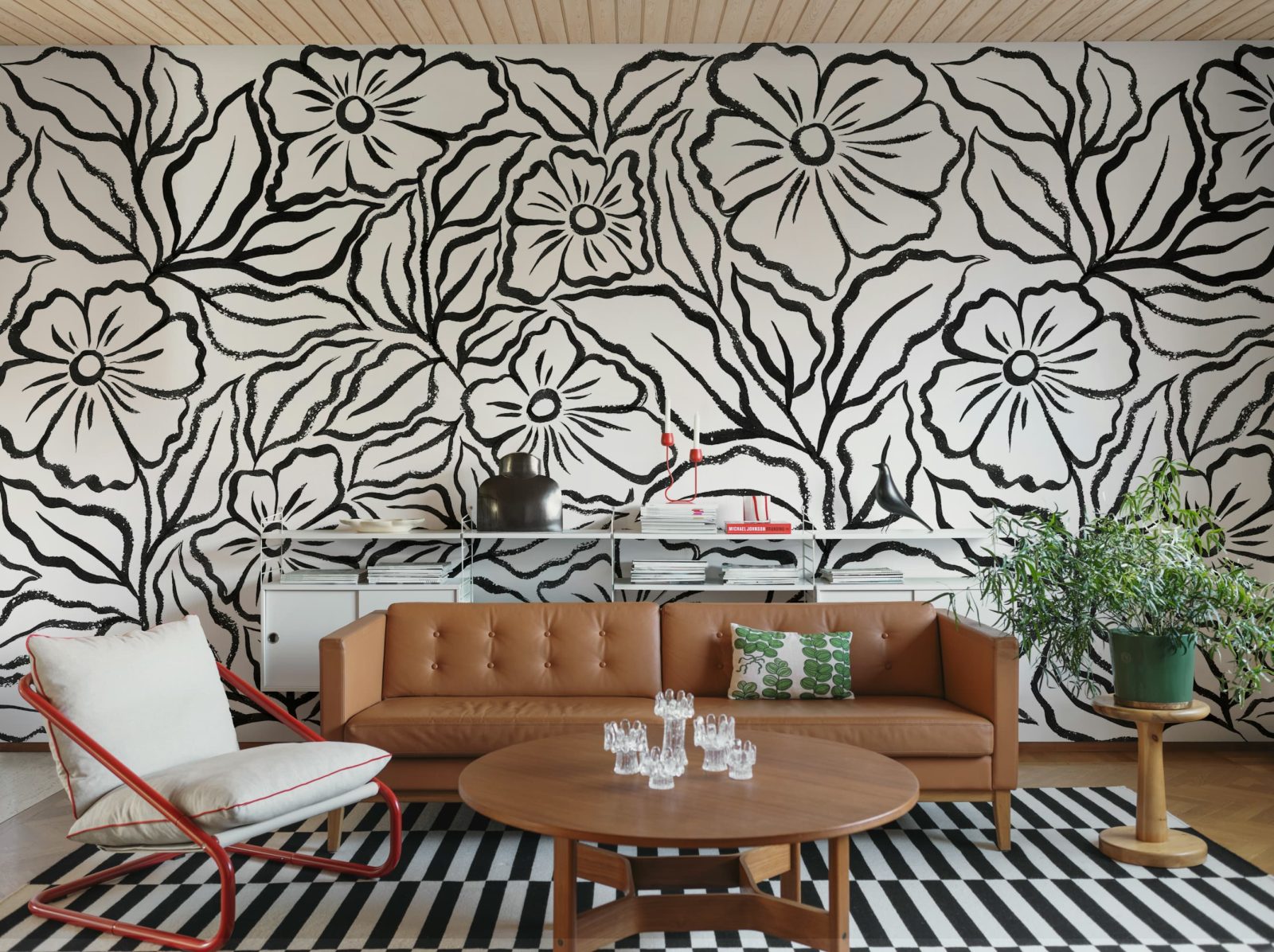 Ink Flowers, Black, Rebel Walls 2