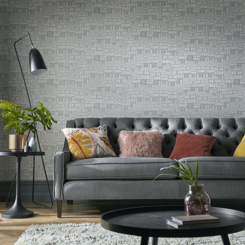 Maison, Soft Grey Luxury Patterned, 1838 Wallcoverings, 5.3mp / rola 2