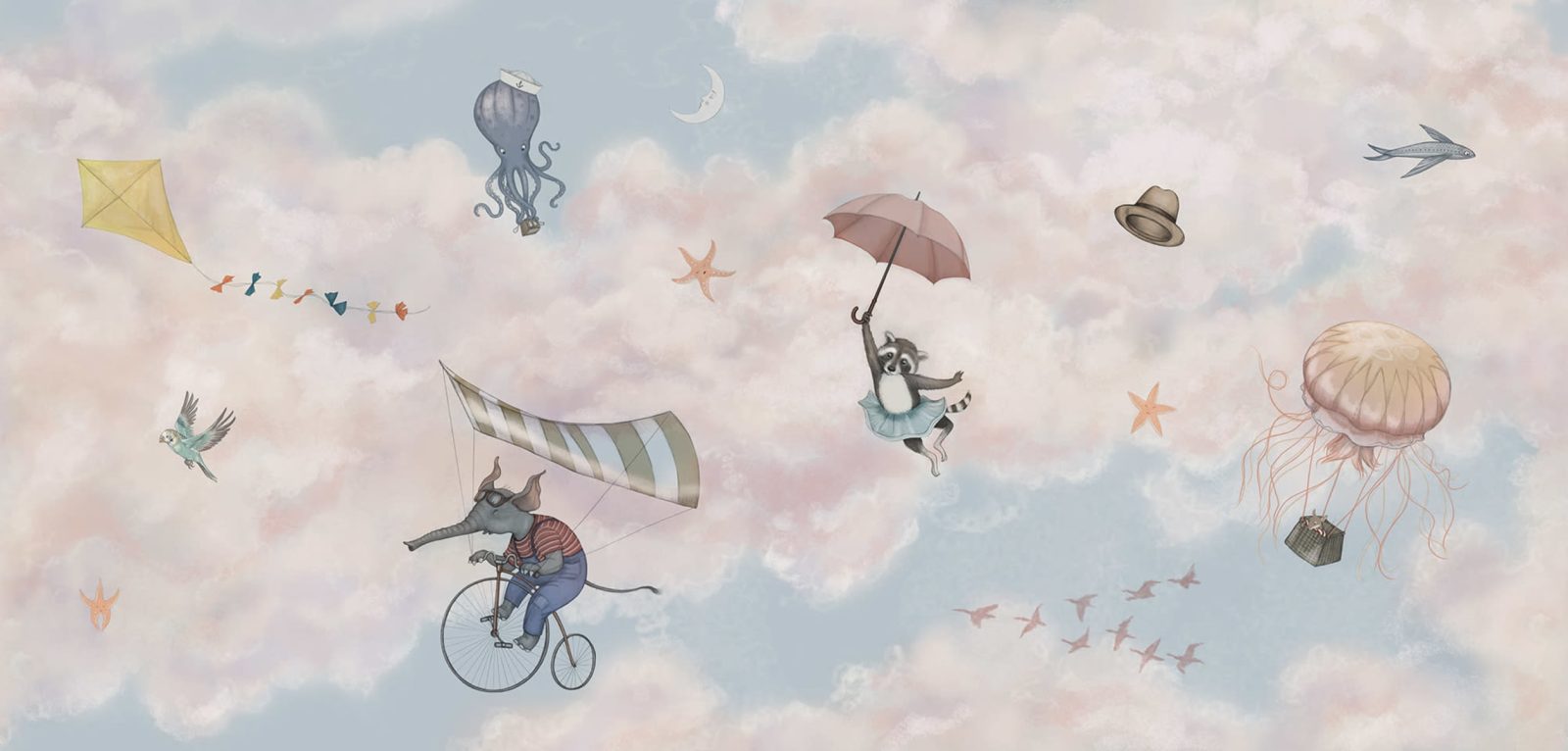 In the Clouds, Pink, Rebel Walls