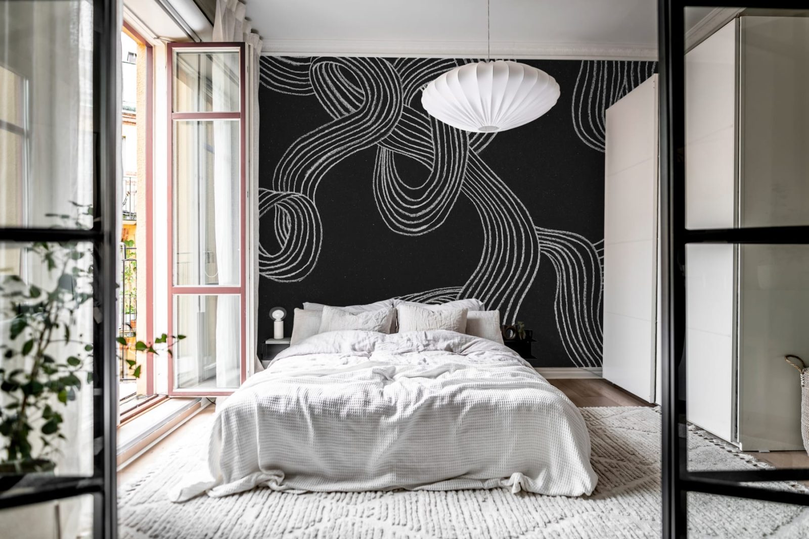 Stripes Repeatable, Black, Rebel Walls 3
