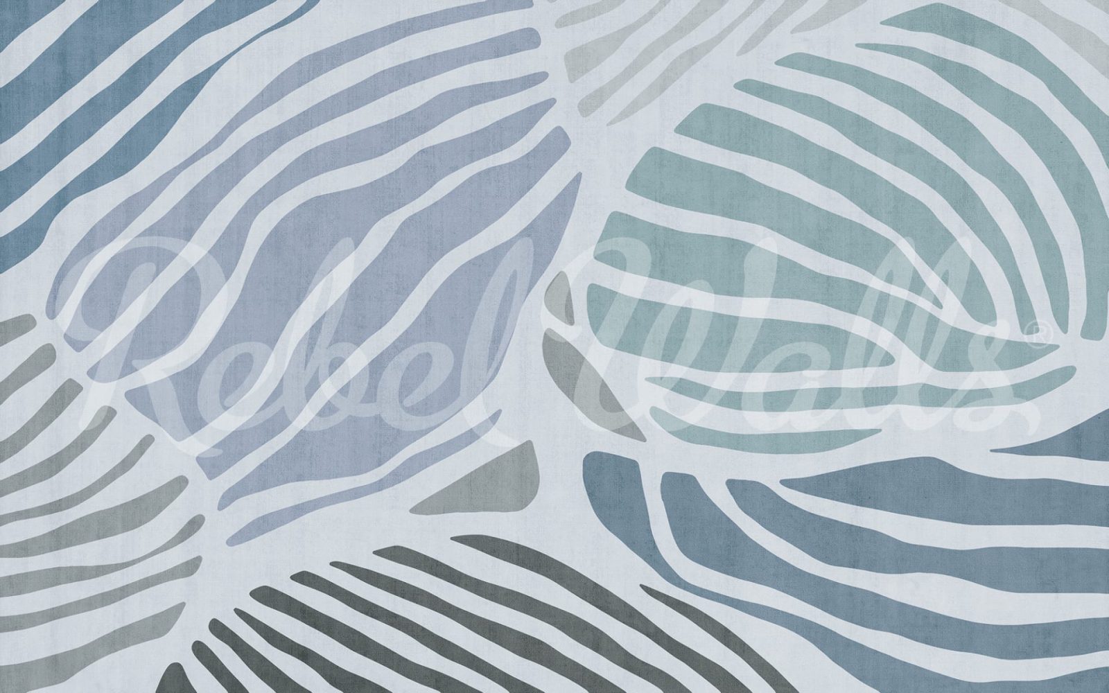 Graphic Leafs, Blue, Rebel Walls