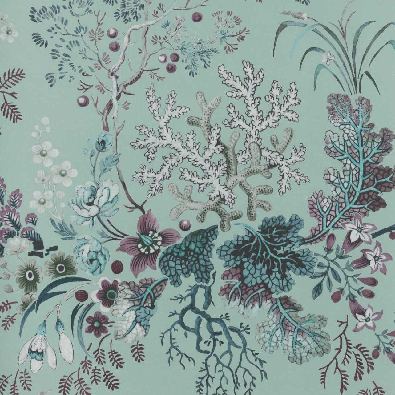 Killburn's Coral, Mist Green, 1838 Wallcoverings, 5.3mp / rola