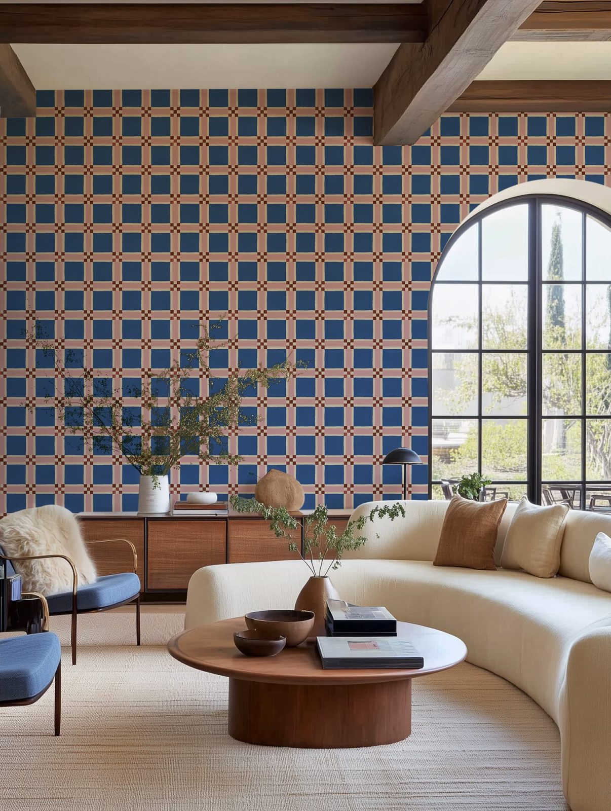 Bold Grid, Blue, Rebel Walls 2