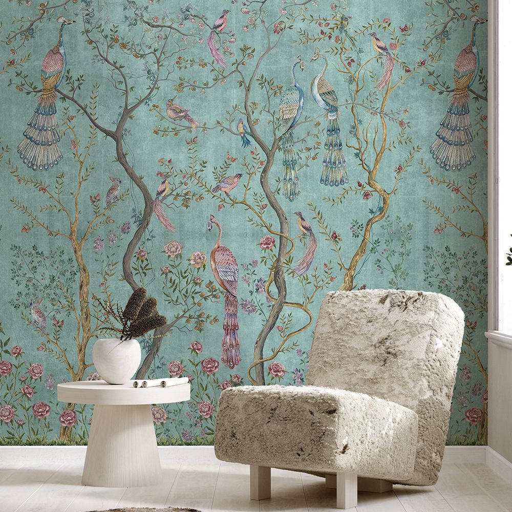 Peacock Chinoiserie in Turquoise, VLAdiLA 4