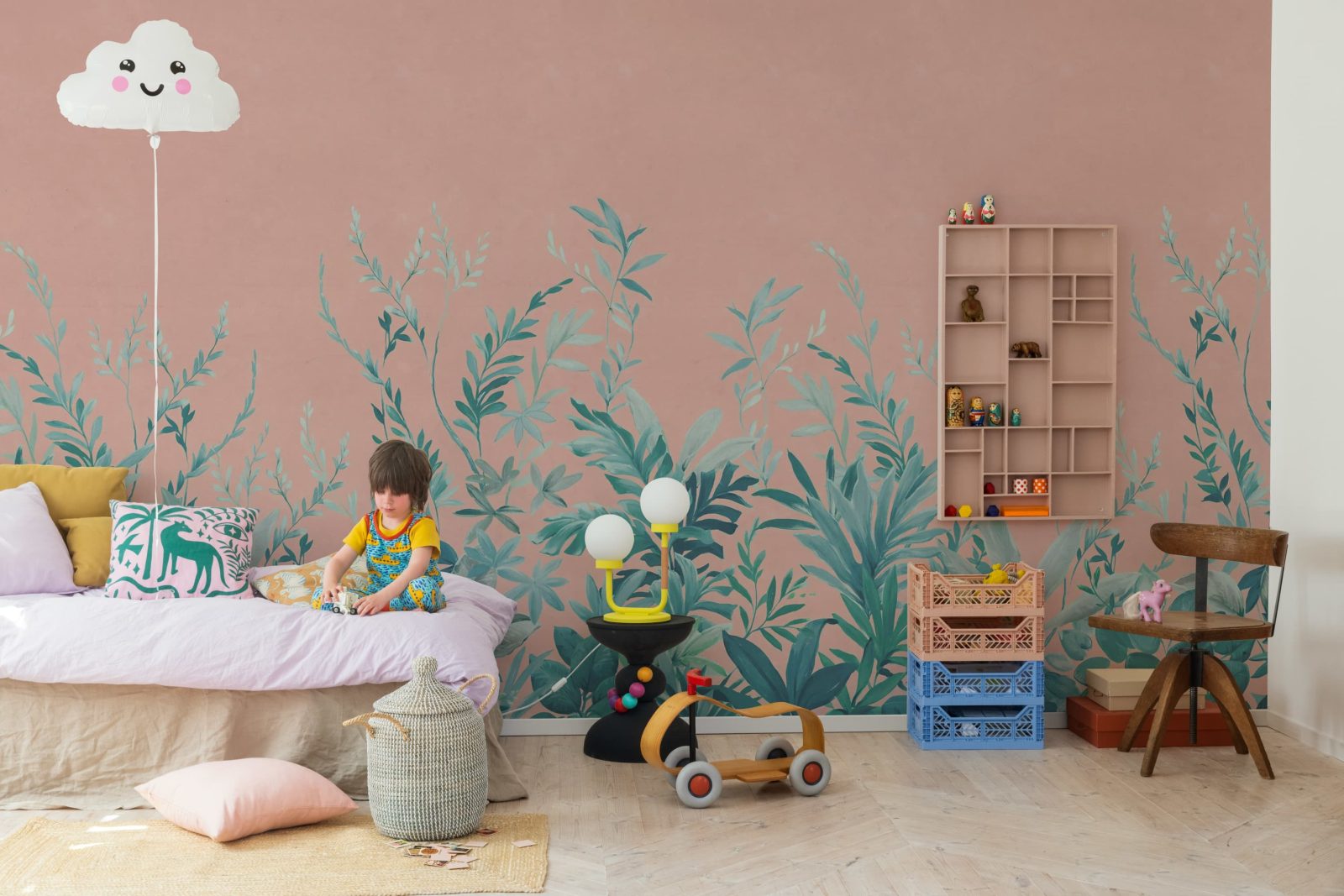 Jungle Meadow, Pink, Rebel Walls 3