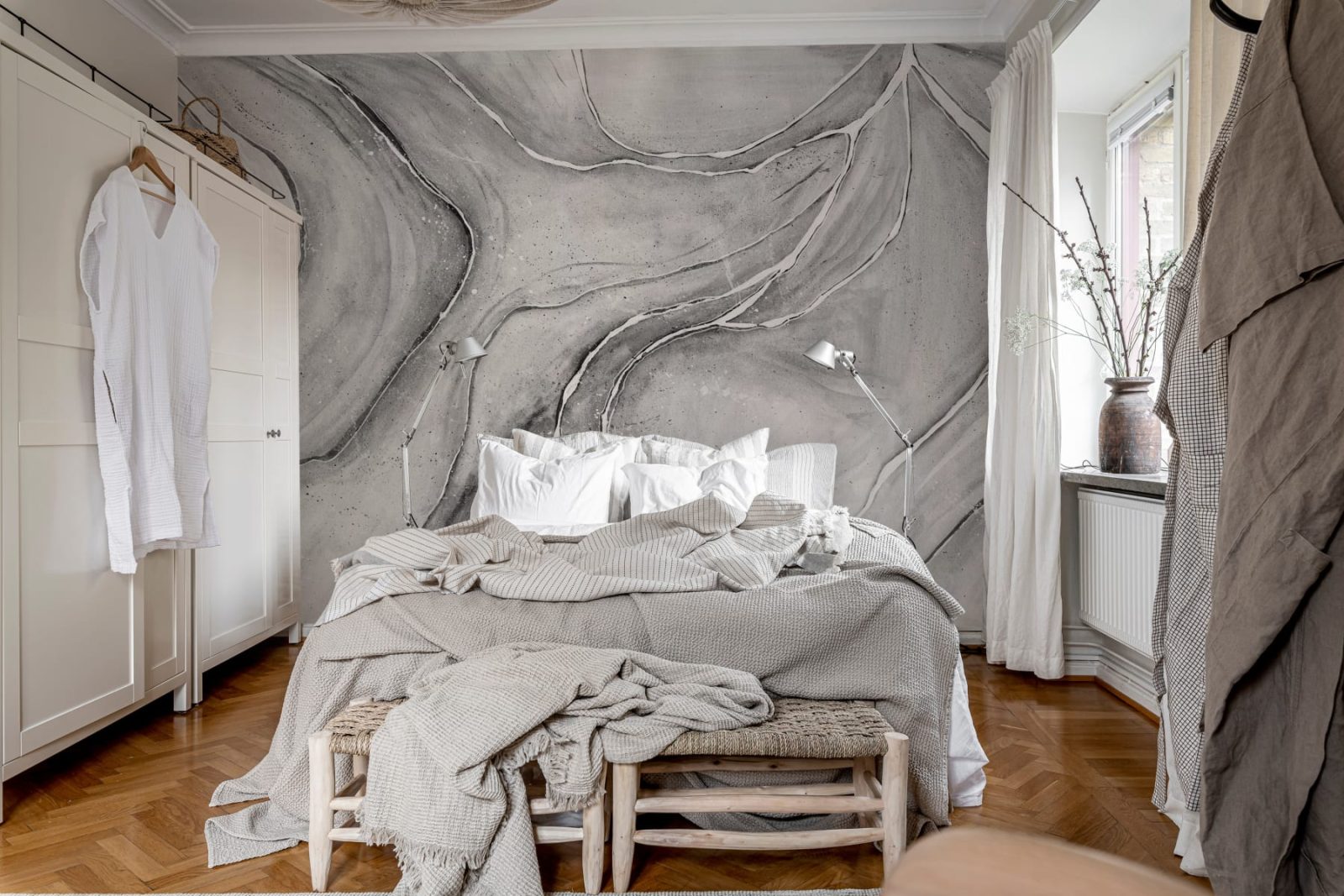 Watercolor Flow, Gray, Rebel Walls 3