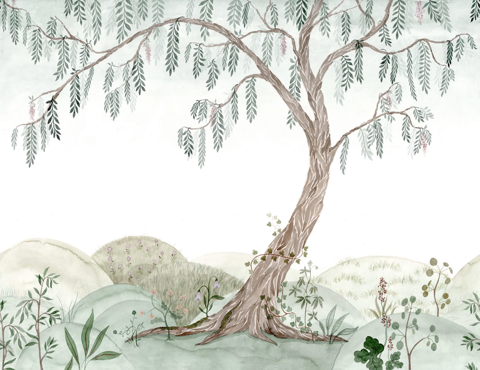 Dreamy Tree, Light Green, Rebel Walls