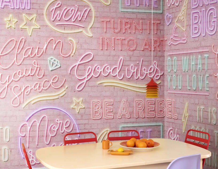 Neon Vibes, Pink Bricks, Rebel Walls 2