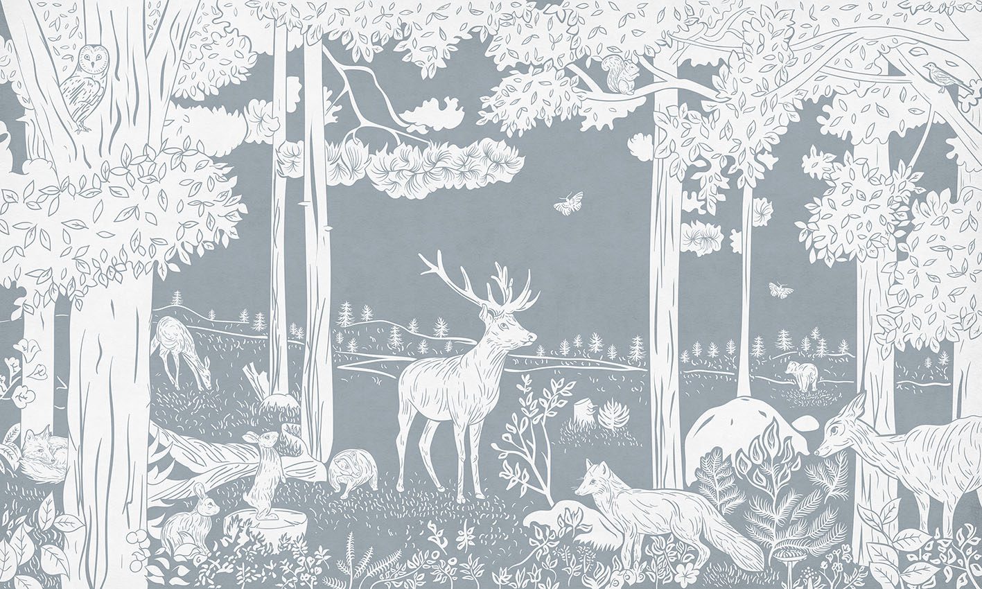 Monochrome Forest - Blue, Kikki Belle