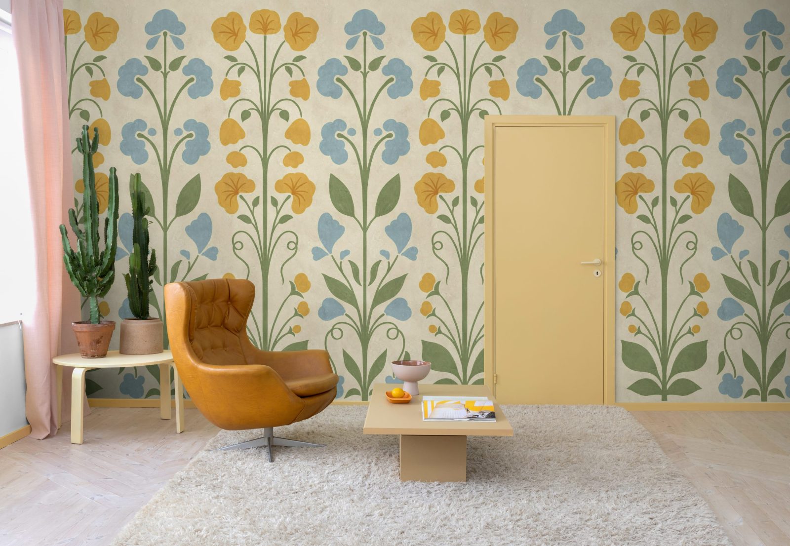 Folk Flower, Yellow, Rebel Walls 3