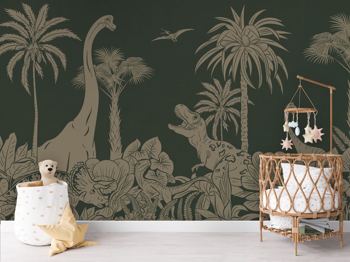 Monochrome Dino - Green Vintage, Kikki Belle 2