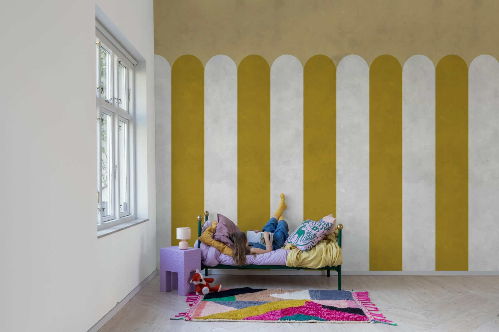 Circus Stripes, Mustard, Rebel Walls 2