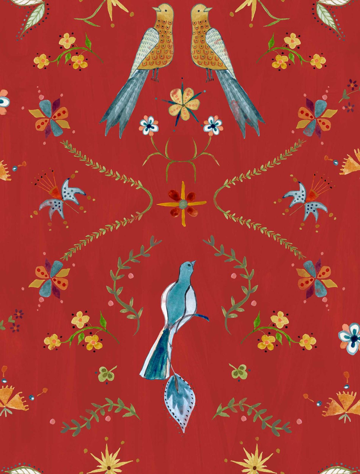 Metaphoric Birds, Red, Coordonne 5mp / rola