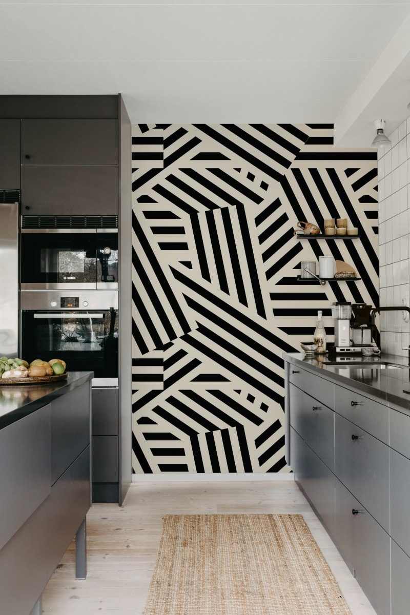 Abstract Stripes, Liquorice & Cream, Rebel Walls 3