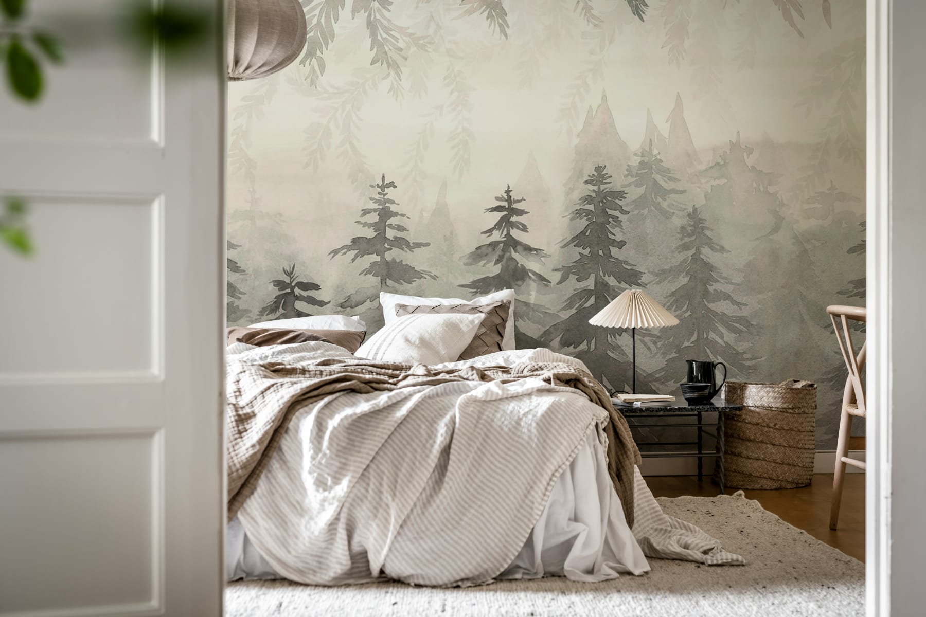 Watercolor Forest, Gray, Rebel Walls 3
