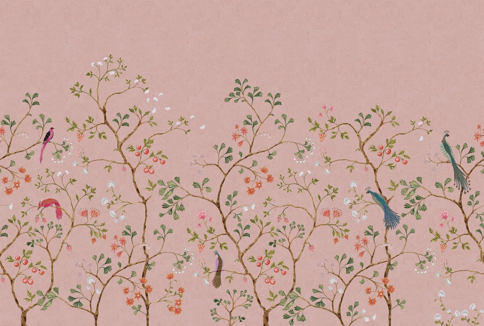 Songbird Mural, Pink, Rebel Walls