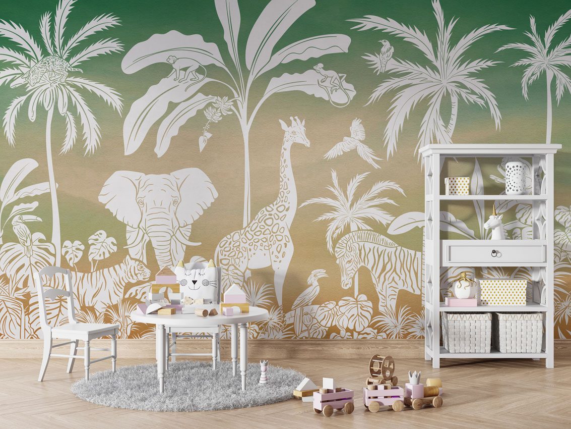 Monochrome Jungle - Green Sky, Kikki Belle 5