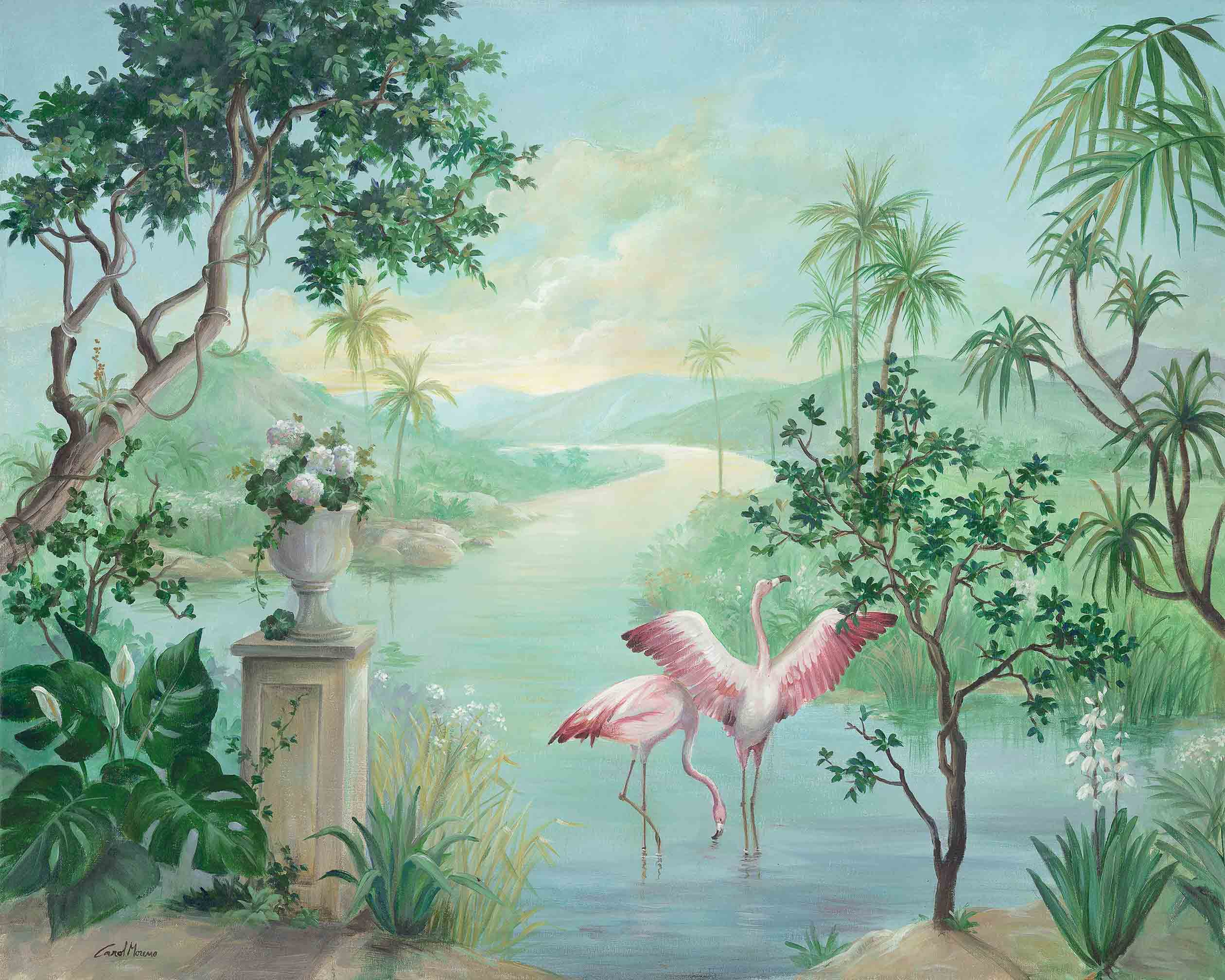 Landscape with Flamingos, Exoticism, Coordonne