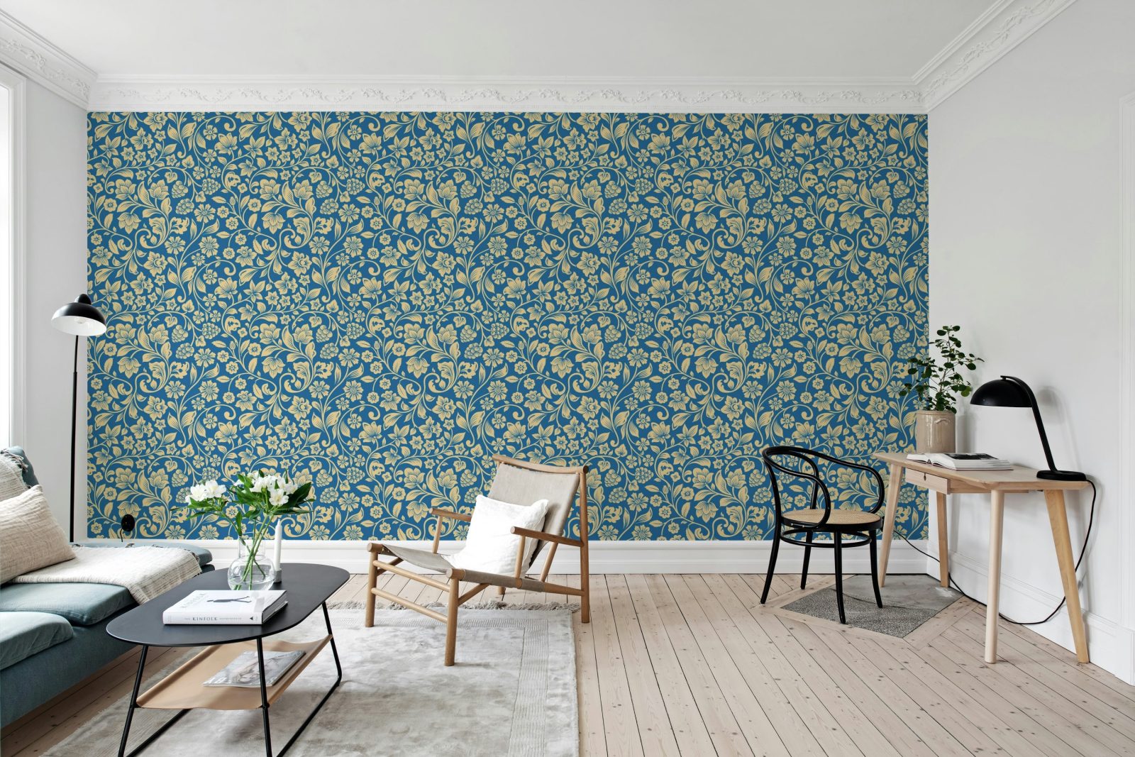Floral Opulence, Blue, Rebel Walls 3