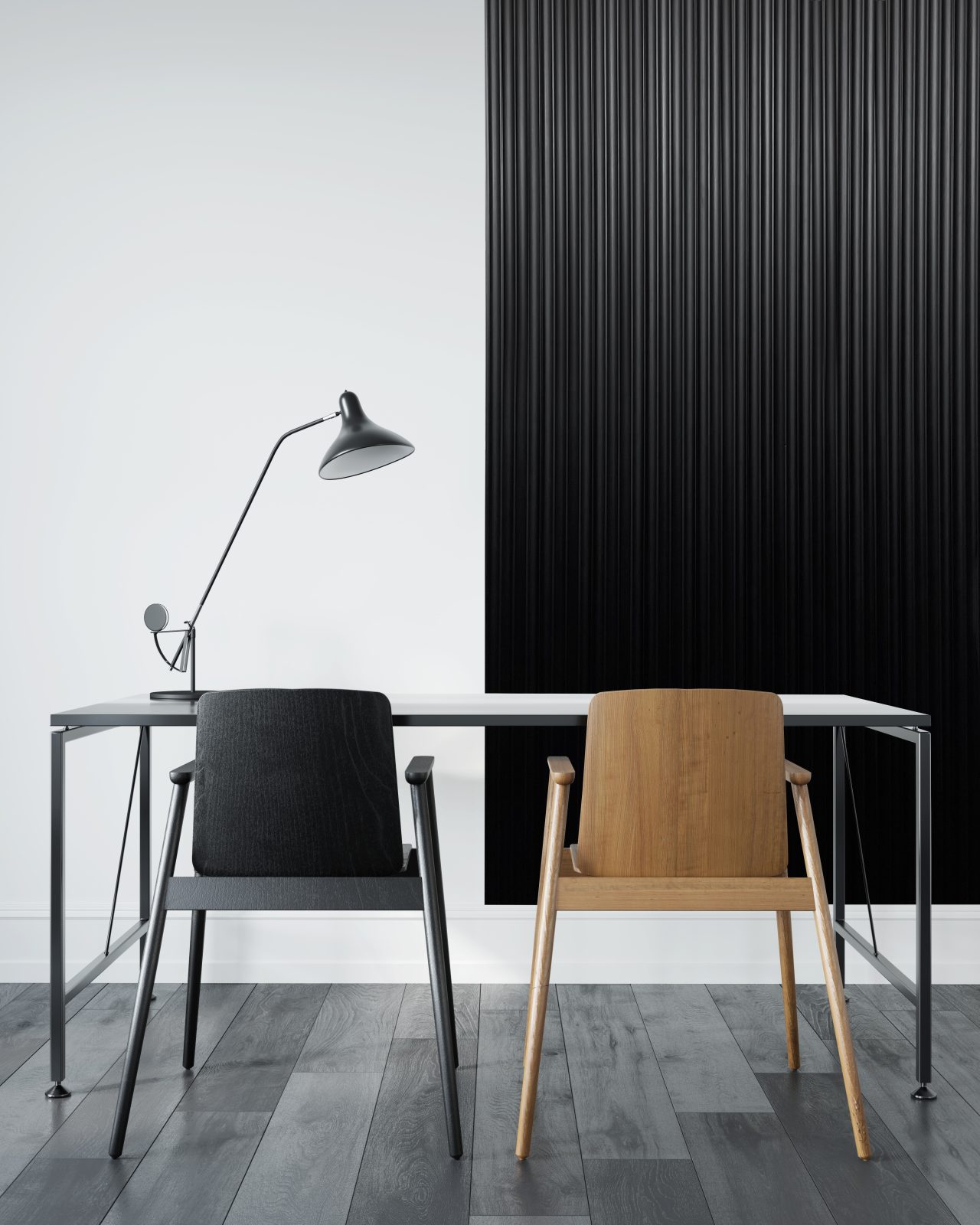 Riflaj decorativ 3D Onda, Negru, 270x11.2cm, Lamelio 5