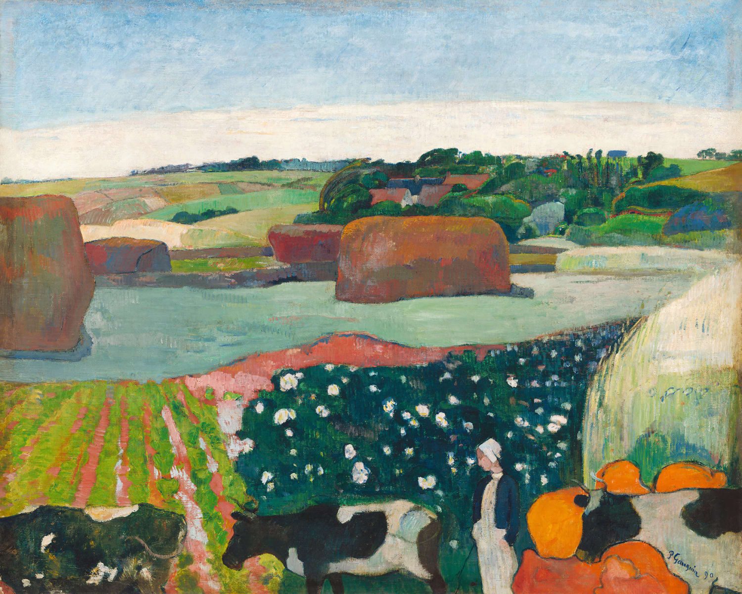 Haystacks in Brittany by Gauguin, Rebel Walls